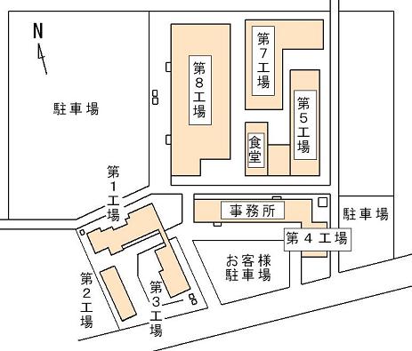 株式会社秋田ルミナ 工場配置図